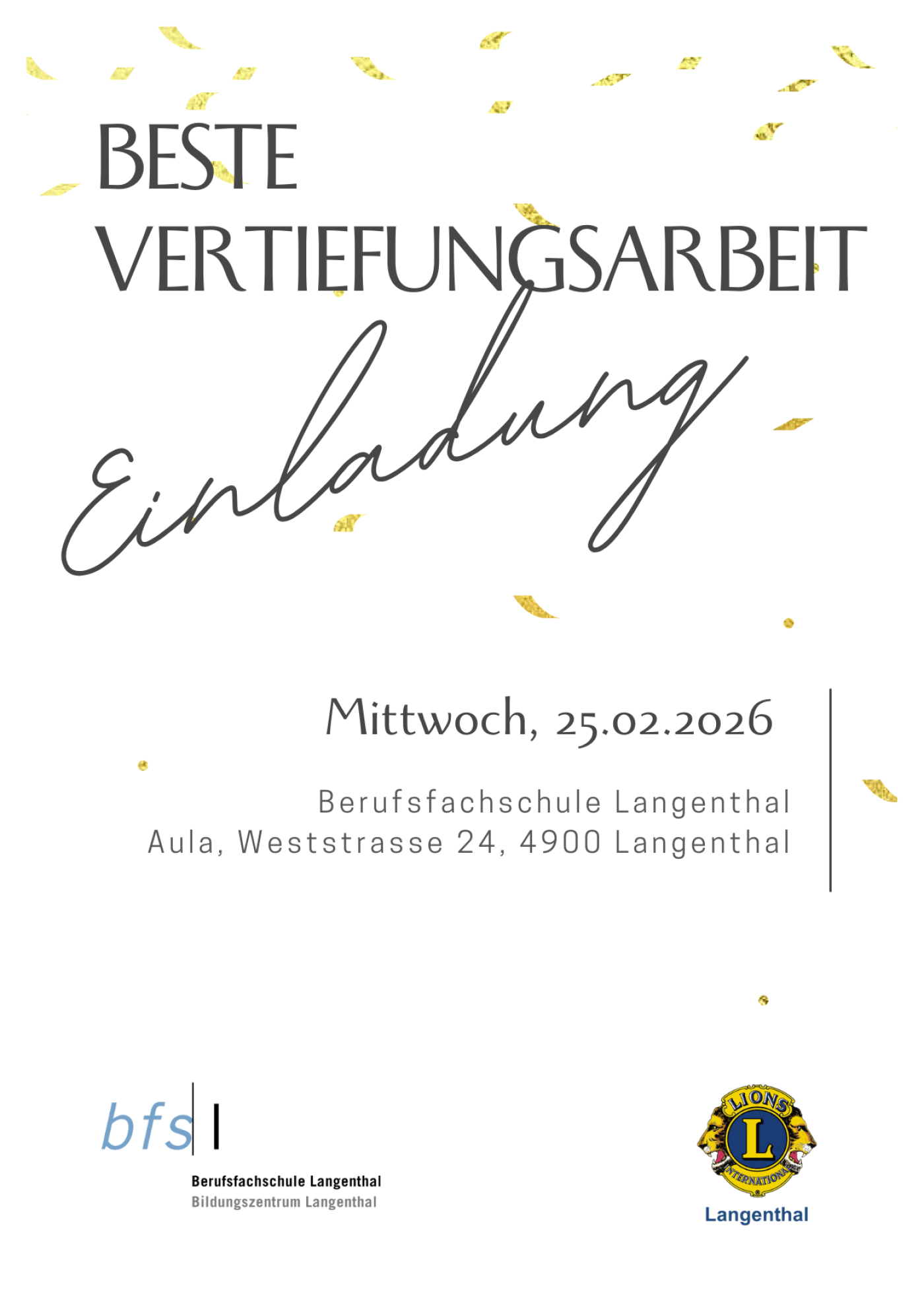 Preisverleihung Beste Vertiefungsarbeit